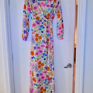 Olga secret wrap long robe, Ken Scott Gucci print